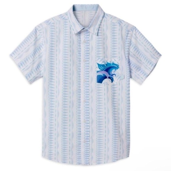 Disney Parks Frozen 2 Woven Button Down Shirt By Brittney Lee Mens Medium - Picture 1 of 6